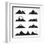 Set of Mountain Icons-yod67-Framed Art Print