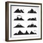 Set of Mountain Icons-yod67-Framed Art Print