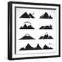Set of Mountain Icons-yod67-Framed Art Print