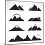 Set of Mountain Icons-yod67-Mounted Art Print