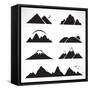 Set of Mountain Icons-yod67-Framed Stretched Canvas