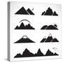 Set of Mountain Icons-yod67-Stretched Canvas