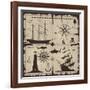 Set of Nautical Design Elements. No Trace. All Images Could Be Easy Modified-Makhnach S-Framed Art Print