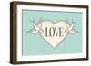 Set of Old Love Birds-foxysgraphic-Framed Premium Giclee Print