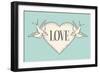 Set of Old Love Birds-foxysgraphic-Framed Premium Giclee Print