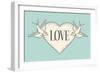 Set of Old Love Birds-foxysgraphic-Framed Premium Giclee Print