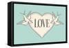 Set of Old Love Birds-foxysgraphic-Framed Stretched Canvas