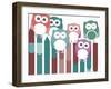 Set of Owls with Different Expressions-fotoscool-Framed Art Print