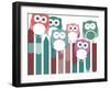 Set of Owls with Different Expressions-fotoscool-Framed Art Print