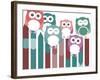 Set of Owls with Different Expressions-fotoscool-Framed Art Print