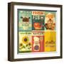 Set of Posters for Organic Farm Food-elfivetrov-Framed Art Print