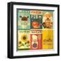 Set of Posters for Organic Farm Food-elfivetrov-Framed Art Print