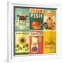 Set of Posters for Organic Farm Food-elfivetrov-Framed Art Print