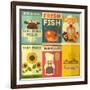 Set of Posters for Organic Farm Food-elfivetrov-Framed Art Print