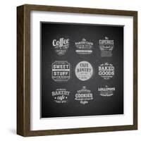 Set Of Retro Bakery Labels-Ozerina Anna-Framed Art Print