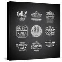 Set Of Retro Bakery Labels-Ozerina Anna-Stretched Canvas