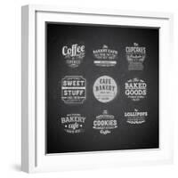 Set Of Retro Bakery Labels-Ozerina Anna-Framed Art Print