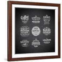 Set Of Retro Bakery Labels-Ozerina Anna-Framed Art Print