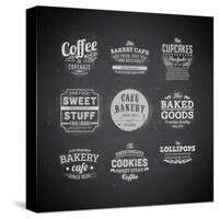 Set Of Retro Bakery Labels-Ozerina Anna-Stretched Canvas