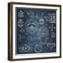 Set of Retro Elements: Baroque Frames, Retro Labels. Chalk Style-Roverto-Framed Art Print