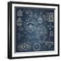 Set of Retro Elements: Baroque Frames, Retro Labels. Chalk Style-Roverto-Framed Art Print