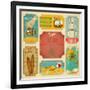 Set Of Retro Summer Labels-elfivetrov-Framed Art Print