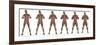 Set of Six Men Showing Progression to Become a Muscular Man-null-Framed Premium Giclee Print