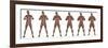 Set of Six Men Showing Progression to Become a Muscular Man-null-Framed Art Print