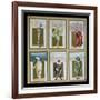 Set of Six Vignettes Depicting Characters from the Commedia dell'Arte, c.1900-Bertelli-Framed Giclee Print