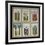 Set of Six Vignettes Depicting Characters from the Commedia dell'Arte, c.1900-Bertelli-Framed Giclee Print