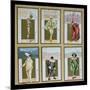 Set of Six Vignettes Depicting Characters from the Commedia dell'Arte, c.1900-Bertelli-Mounted Giclee Print