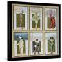 Set of Six Vignettes Depicting Characters from the Commedia dell'Arte, c.1900-Bertelli-Stretched Canvas