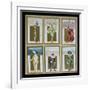 Set of Six Vignettes Depicting Characters from the Commedia dell'Arte, c.1900-Bertelli-Framed Giclee Print