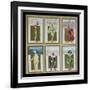 Set of Six Vignettes Depicting Characters from the Commedia dell'Arte, c.1900-Bertelli-Framed Giclee Print