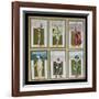 Set of Six Vignettes Depicting Characters from the Commedia dell'Arte, c.1900-Bertelli-Framed Giclee Print