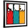 Set of Speech Bubbles in Pop Art Style-incomible-Framed Premium Giclee Print