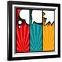 Set of Speech Bubbles in Pop Art Style-incomible-Framed Art Print