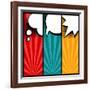 Set of Speech Bubbles in Pop Art Style-incomible-Framed Art Print