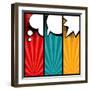 Set of Speech Bubbles in Pop Art Style-incomible-Framed Art Print