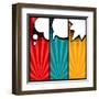 Set of Speech Bubbles in Pop Art Style-incomible-Framed Art Print