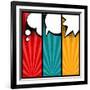 Set of Speech Bubbles in Pop Art Style-incomible-Framed Art Print