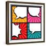 Set of Speech Bubbles in Pop Art Style-incomible-Framed Premium Giclee Print