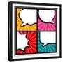 Set of Speech Bubbles in Pop Art Style-incomible-Framed Premium Giclee Print