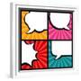 Set of Speech Bubbles in Pop Art Style-incomible-Framed Premium Giclee Print