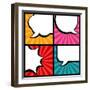 Set of Speech Bubbles in Pop Art Style-incomible-Framed Art Print