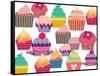 Set Of Sweet Cupcakes-minipop-Framed Stretched Canvas