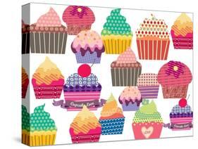 Set Of Sweet Cupcakes-minipop-Stretched Canvas