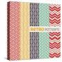 Set of Vector Seamless Patterns in Retro Style.-evdakovka-Stretched Canvas