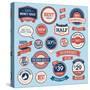 Set of Vintage Badges and Ribbons-PureSolution-Stretched Canvas
