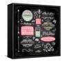 Set of Vintage Chalkboard Bakery Logo Badges and Labels for Retro Design. Chalkboard Illustration V-Ozerina Anna-Framed Stretched Canvas